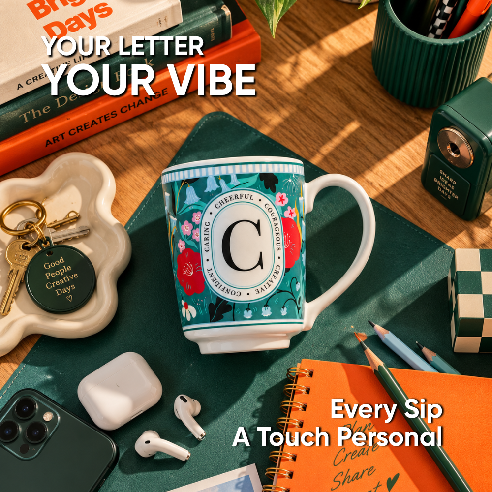 C Ceramic Coffee Mug | 300 ML | Alphabet Collection
