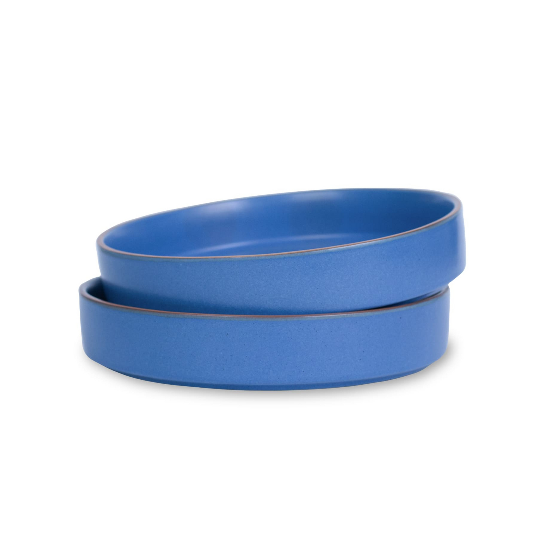 Stackable Ceramic Pasta Bowl Set of 2 – Blue Japandi Collection
