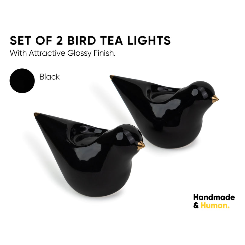 Ceramic Dove Tea Light Holder Set of 2, Decor Collection