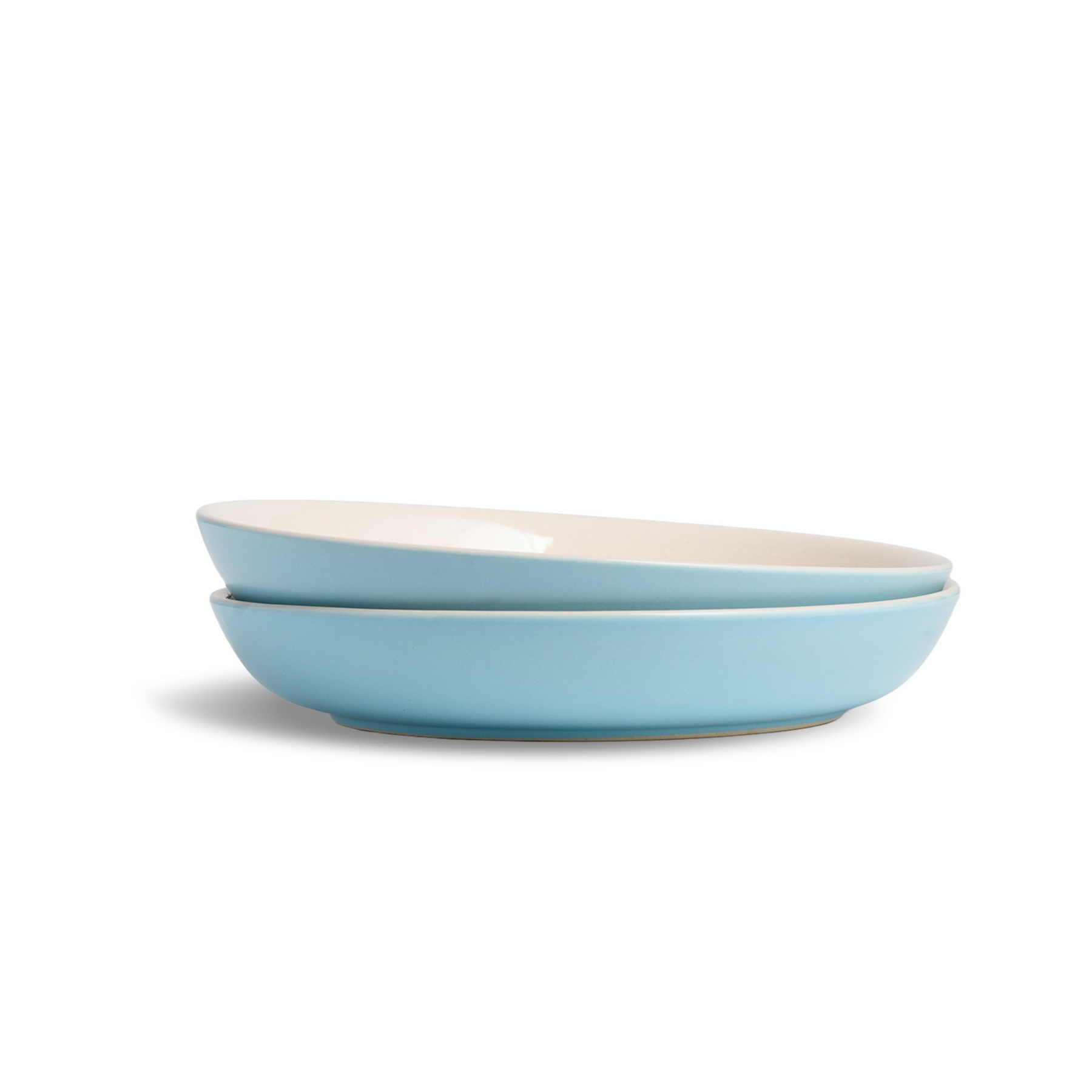 Stoneware Salad Plate Set – 22cm | Set of 2 | Blue Ivory