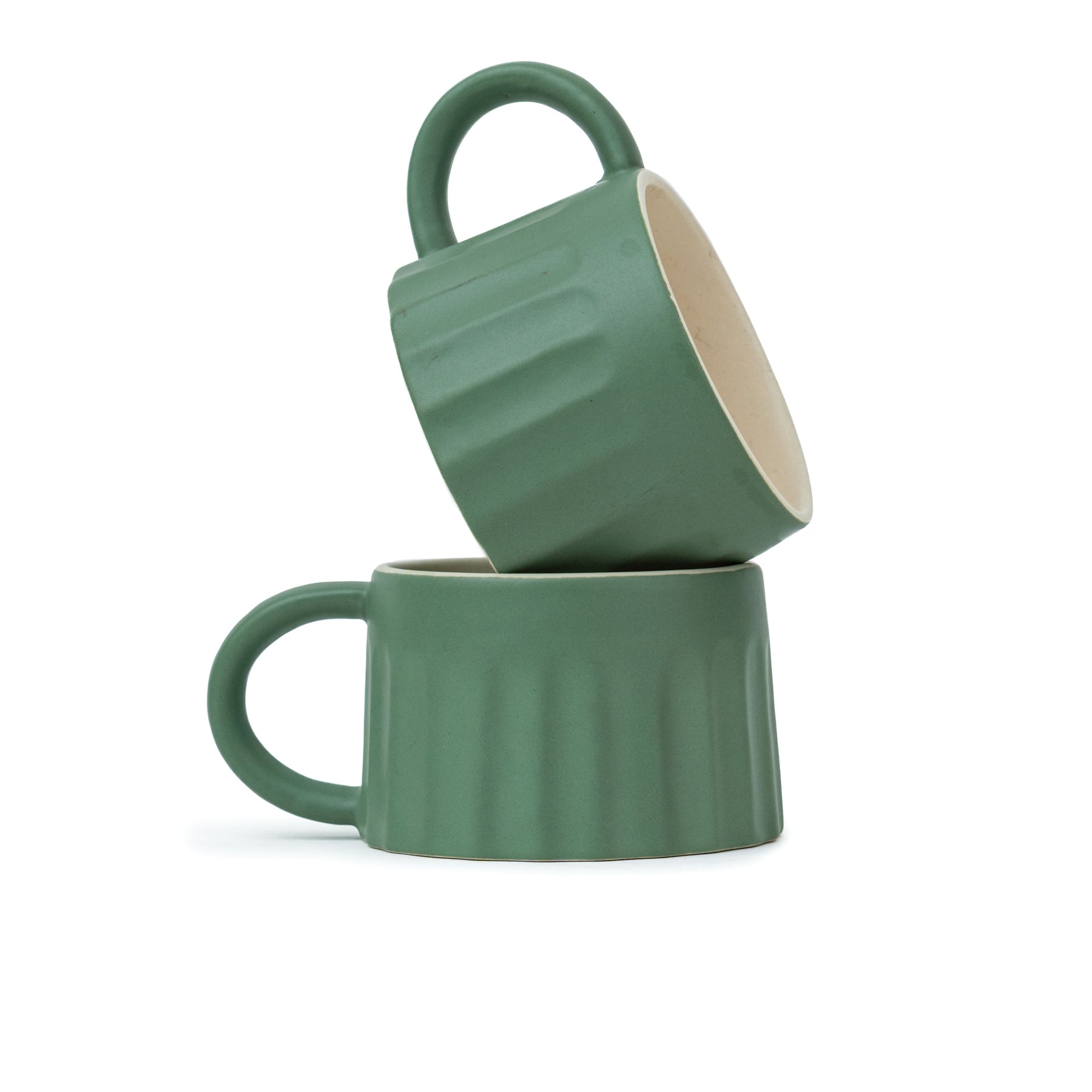 Shay Ceramic Stoneware Cappuccino Cup Set Classic Line | Café-Style Mugs | Modern Tableware Online India