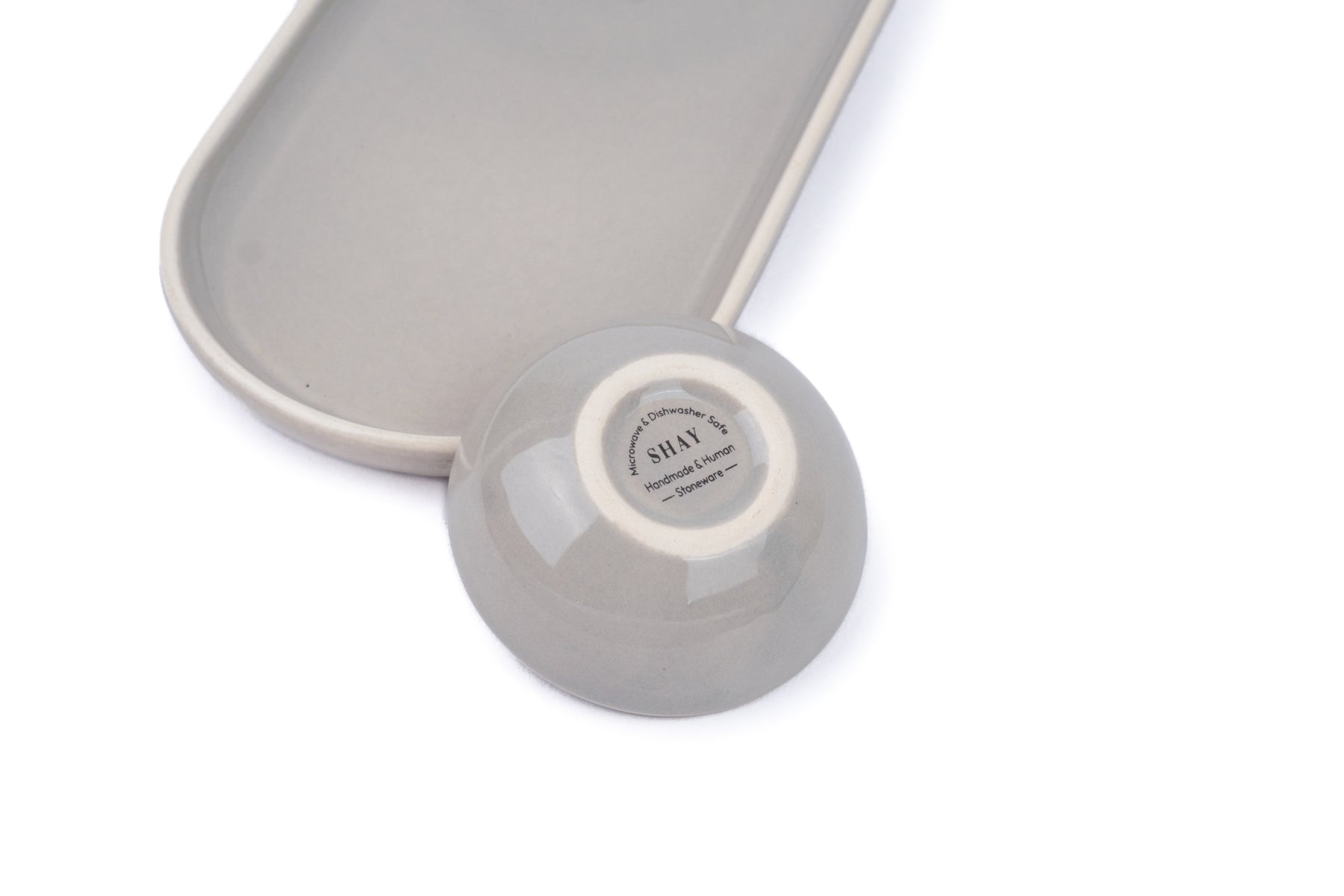 Large Oblong Ceramic Serving Platter – Grey | Modern Series | Big Serving Plate