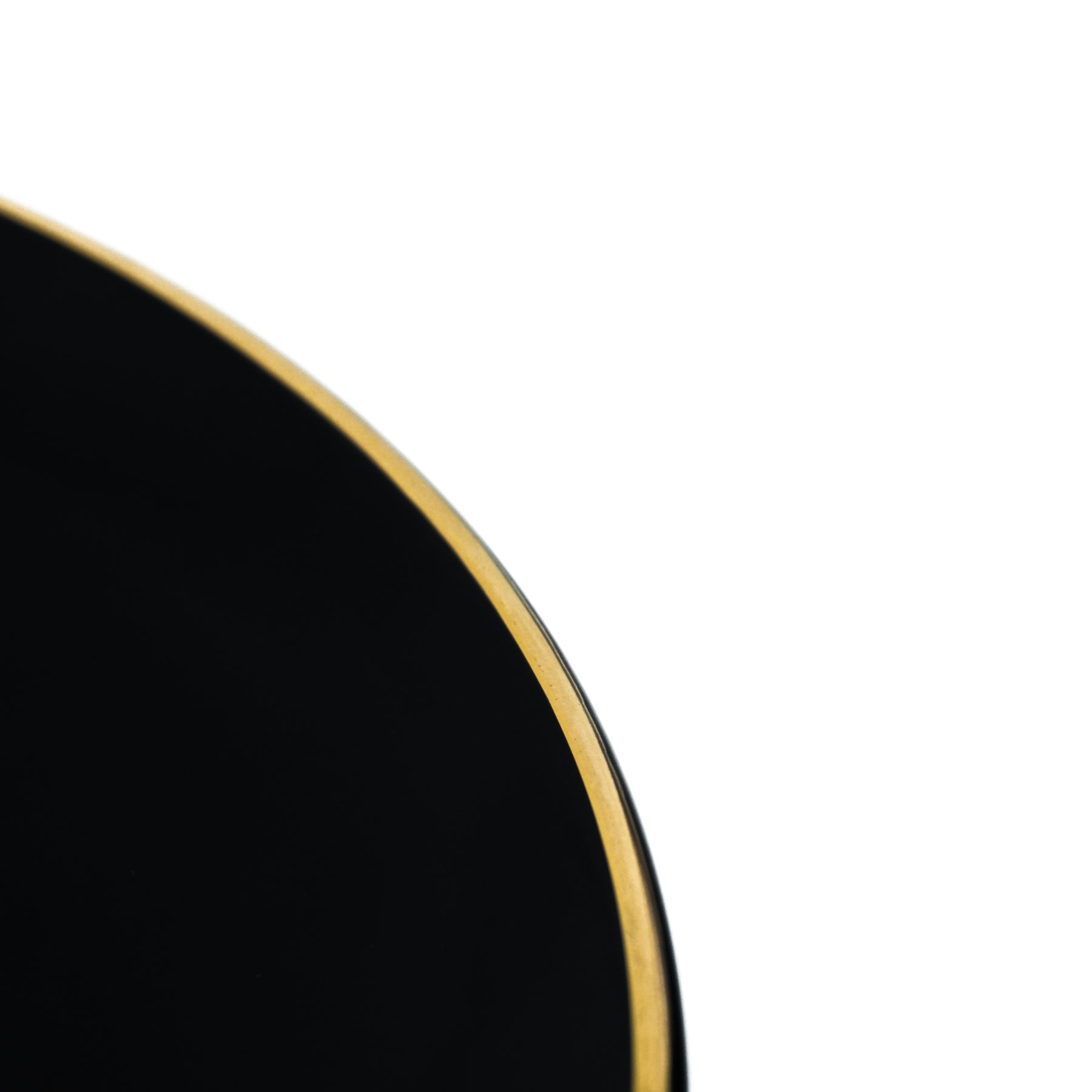 Ceramic Quarter Plates Set of 6 - Goldline Collection | Glossy Finish