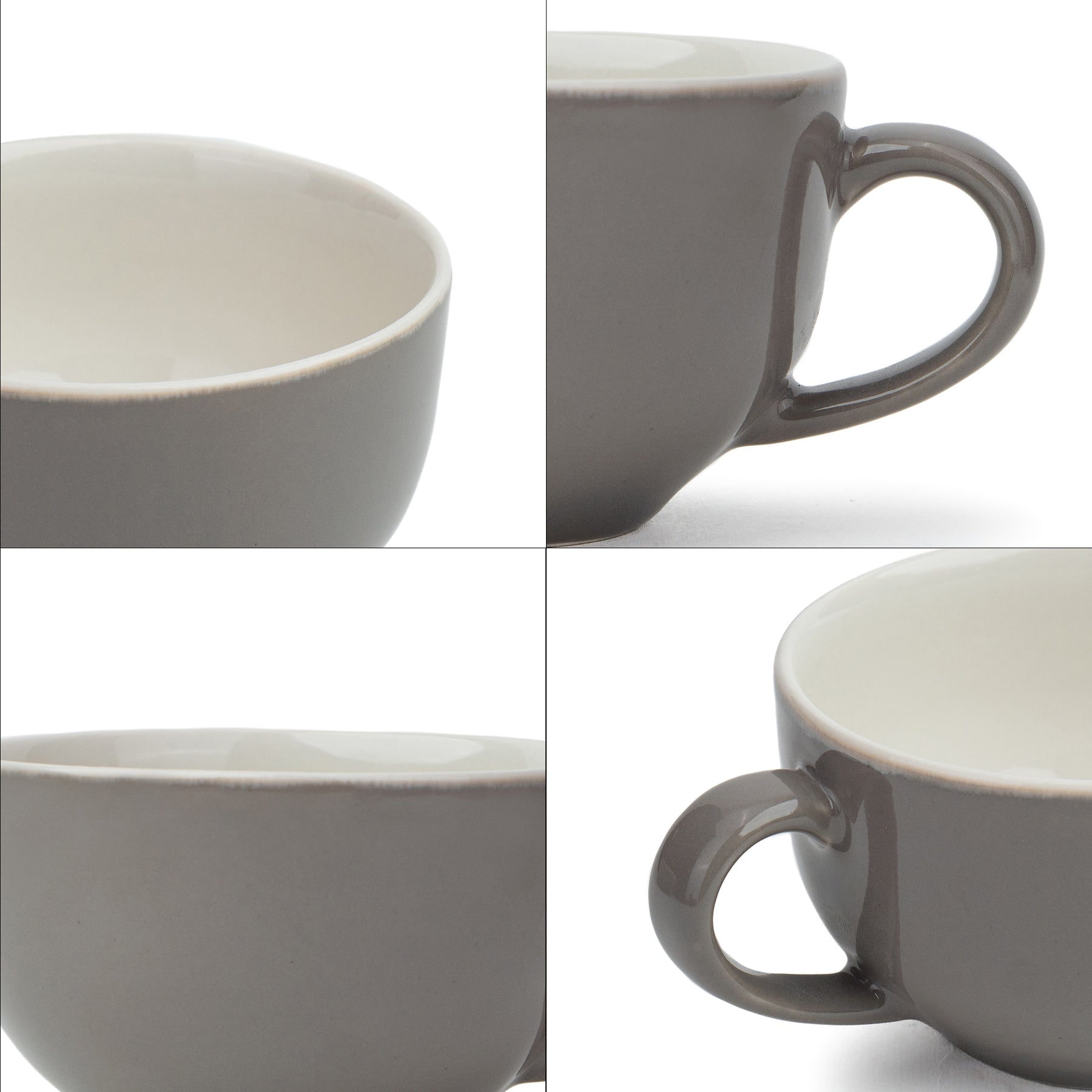 Large Ceramic Coffee Cup Set 320ml | XL Cuppa Collection | Glossy Finish