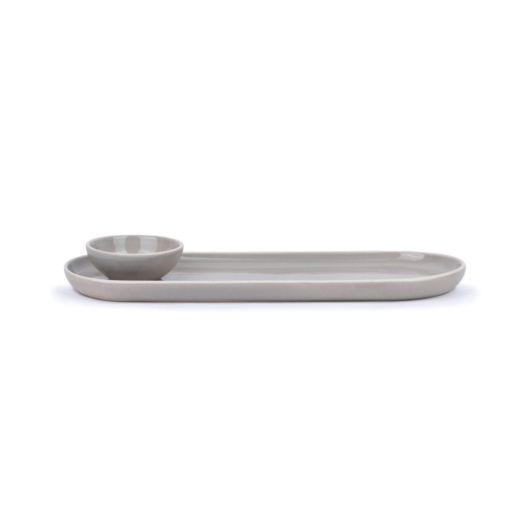 Large Oblong Ceramic Serving Platter – Grey | Modern Series | Big Serving Plate