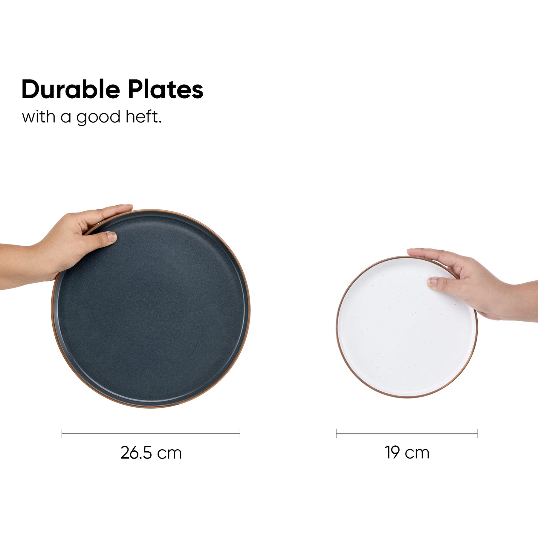 Ceramic Dinner Plates Set, 21 Pieces | Japandi Series | Matte Finish