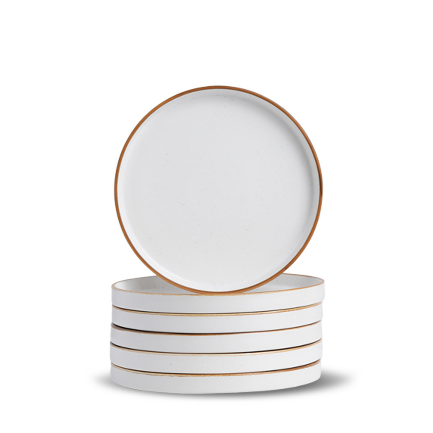 Japandi Quarter Plates Set of 6 | Matte Finish | Snack & Dessert Plates White