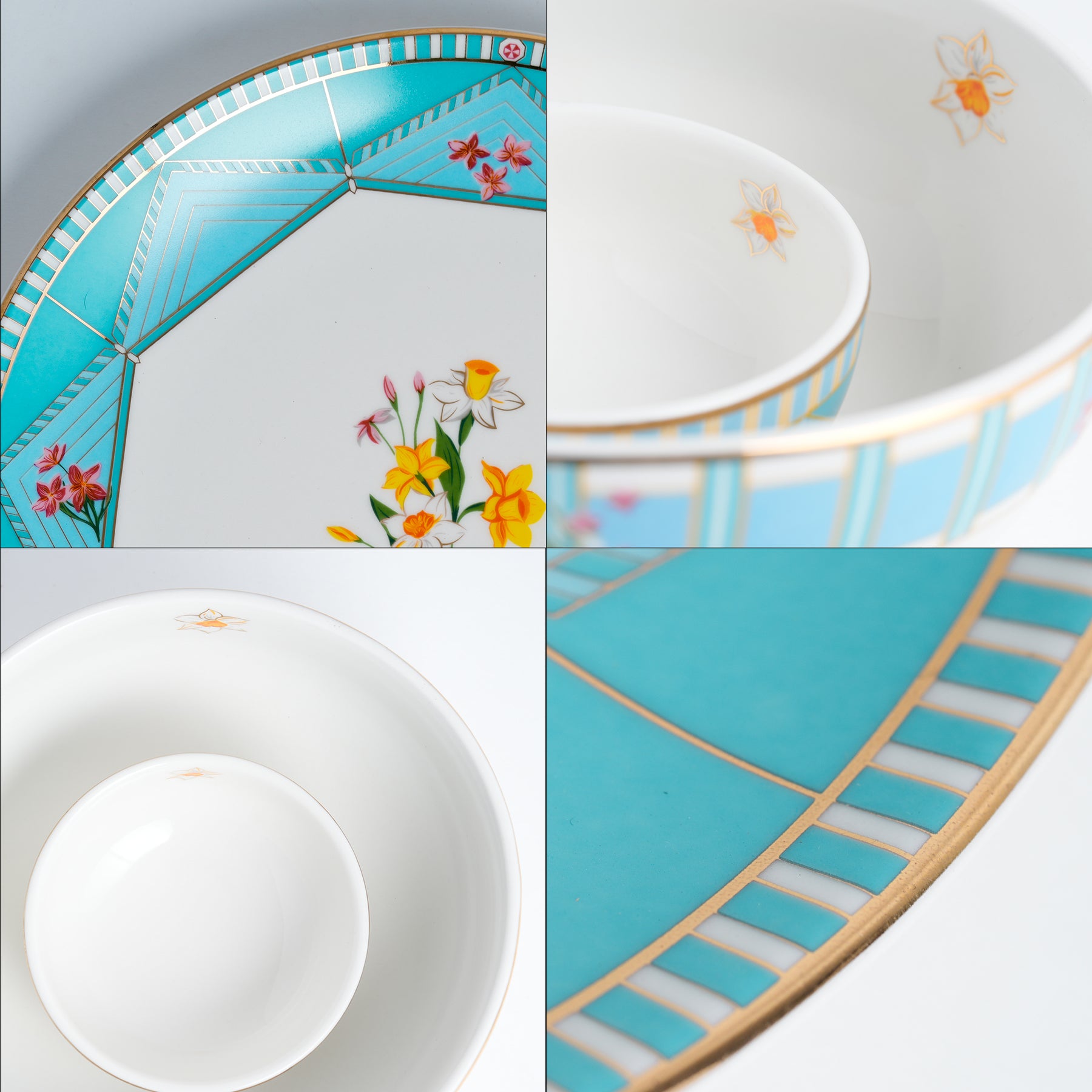 Ceramic Dinner Set – 12 Pcs – Nargis | Floral Stoneware Crockery