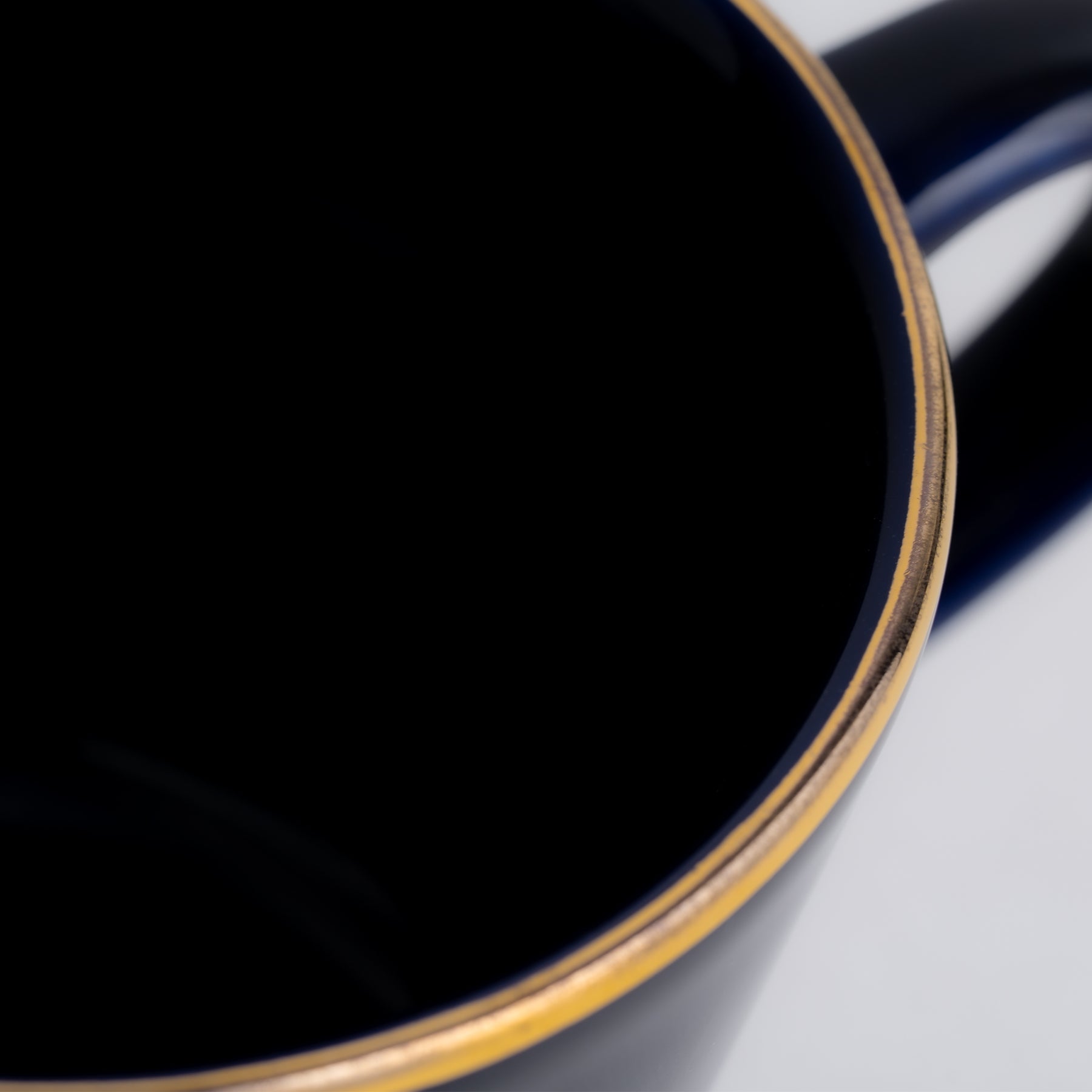 Ceramic Tea Cup Set of 6, 180 ml, Real Gold Line