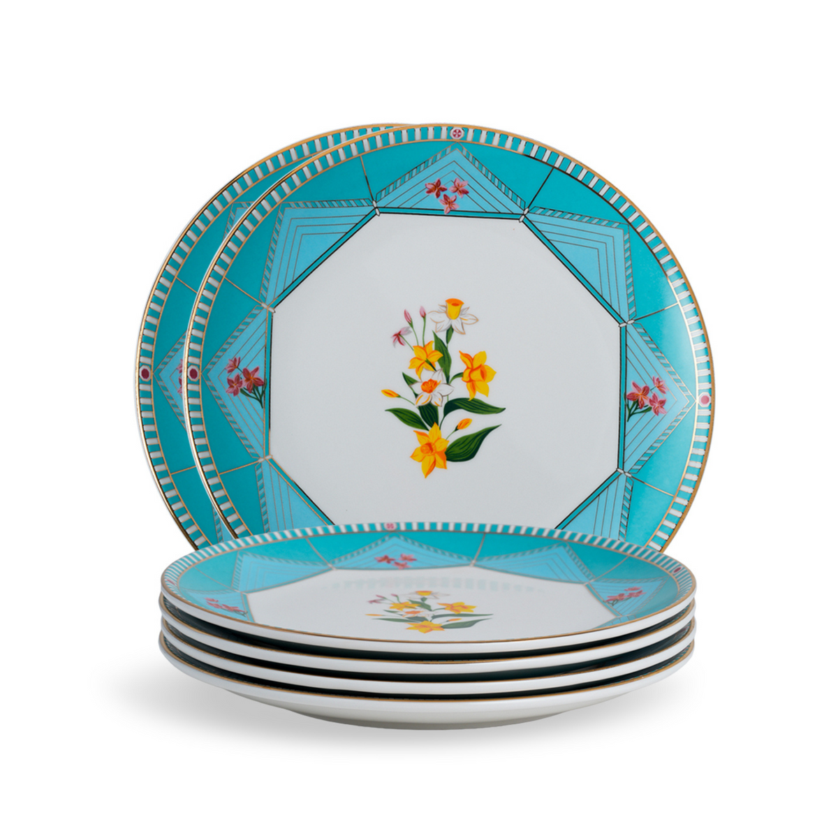 Shay Ceramic Dinner Plates Set of 6 | Nargis Collection | Modern Tableware Online India