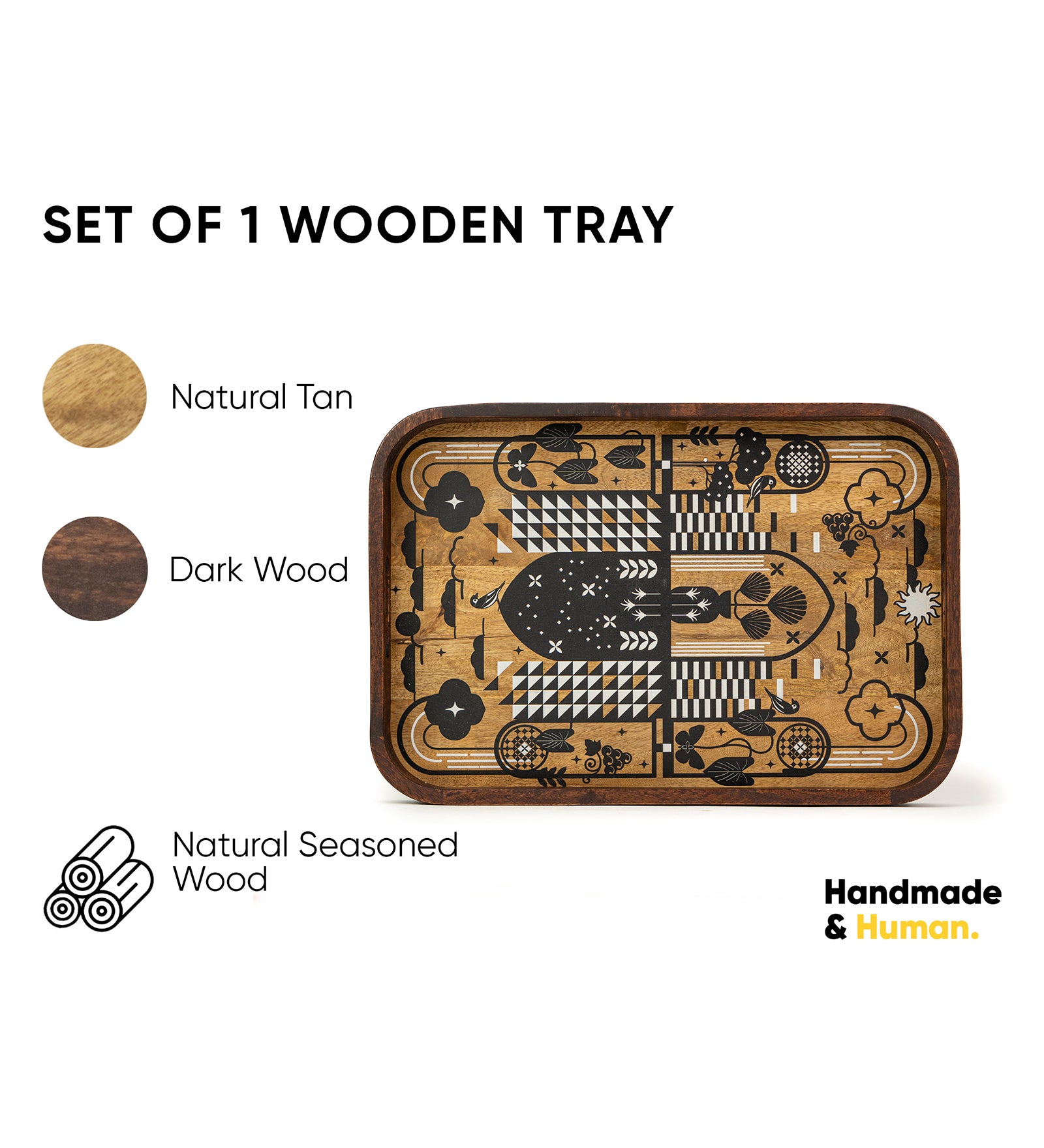 Wooden Serving Tray | Elegant & Durable Wood Tray for Serving