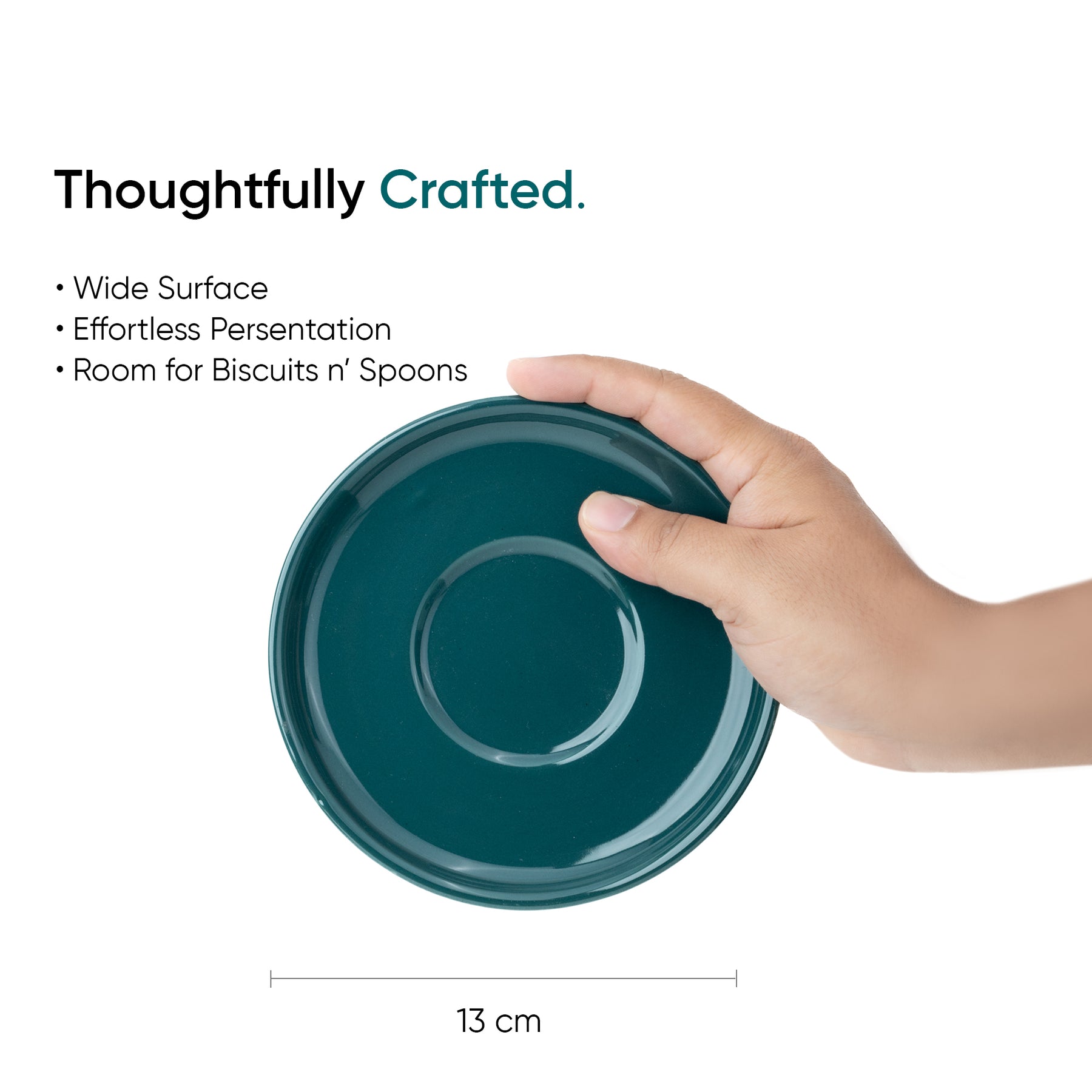Large Ceramic Coffee Cup & Saucer Set 320ml | XL Cuppa Collection | Glossy Finish