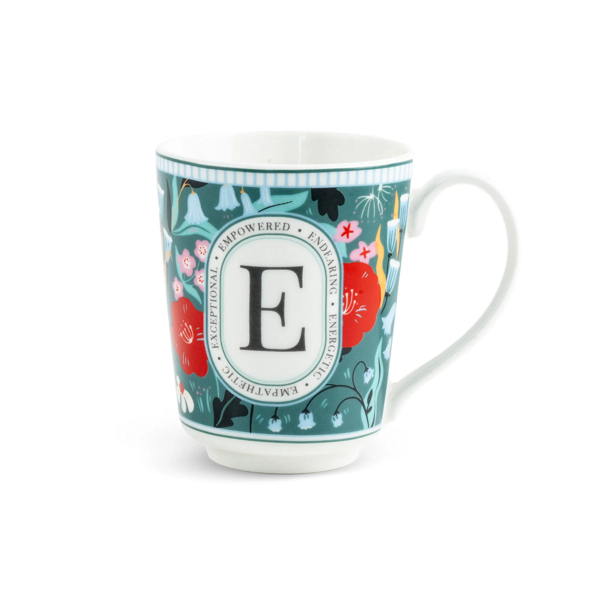 E Ceramic Coffee Mug | 300 ML | Alphabet Collection