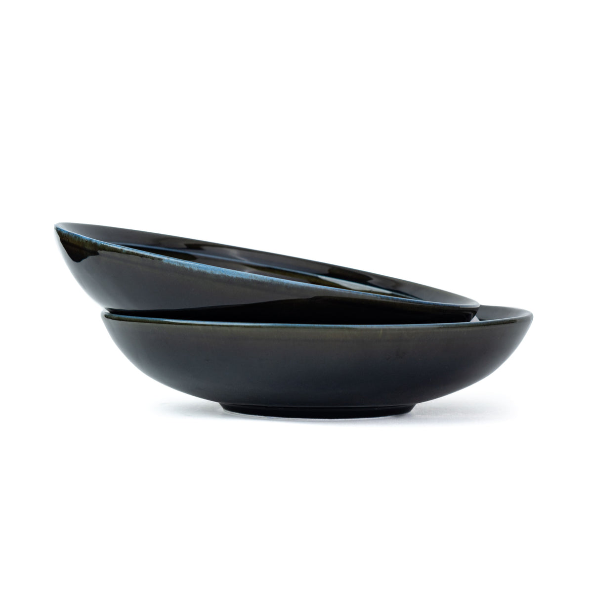 Ceramic Pasta Bowl Set of 2 – Self Reactive Collection Navy