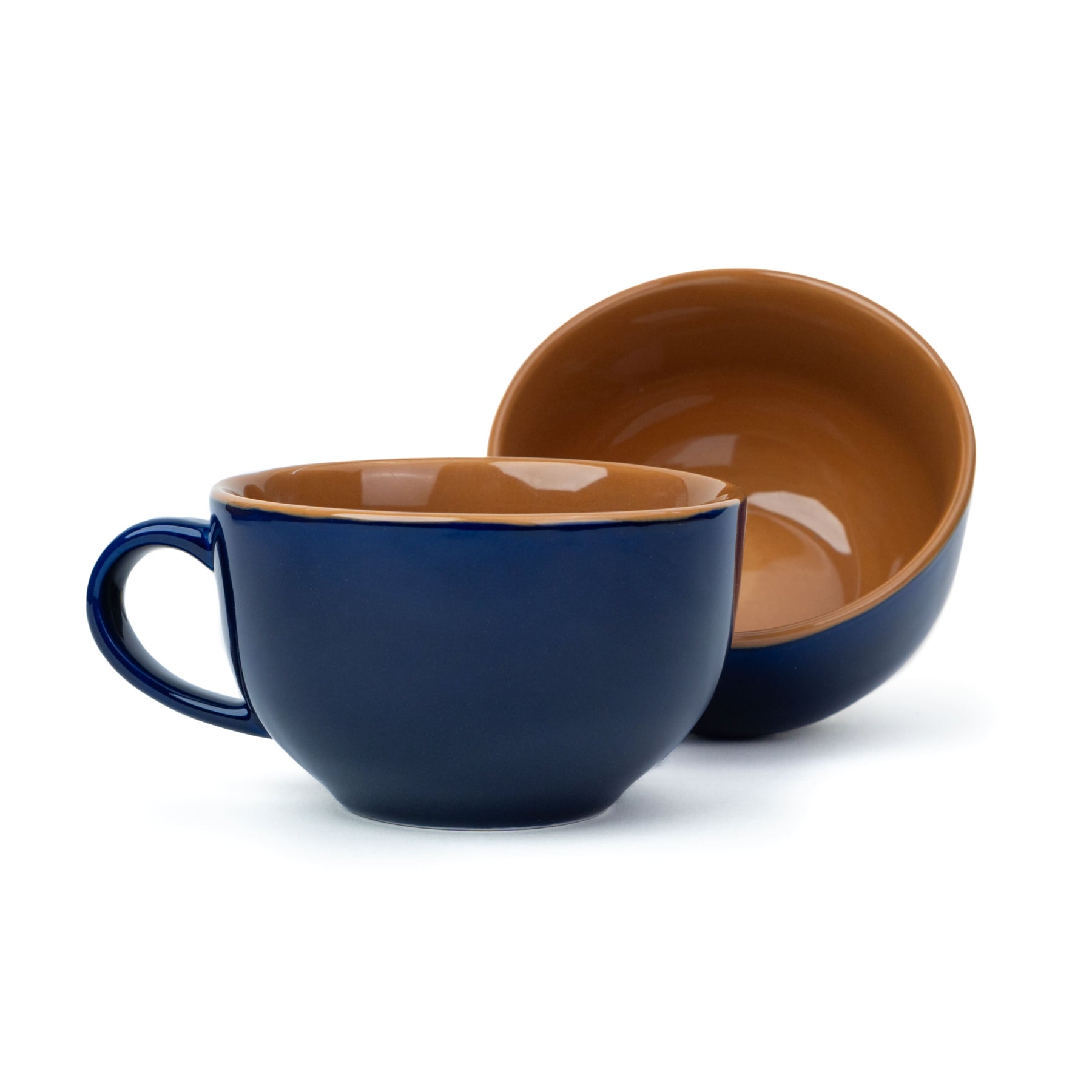 Shay Large Ceramic Coffee Cup Set 320ml | XL Cuppa Collection | Glossy Finish | Modern Tableware Online India