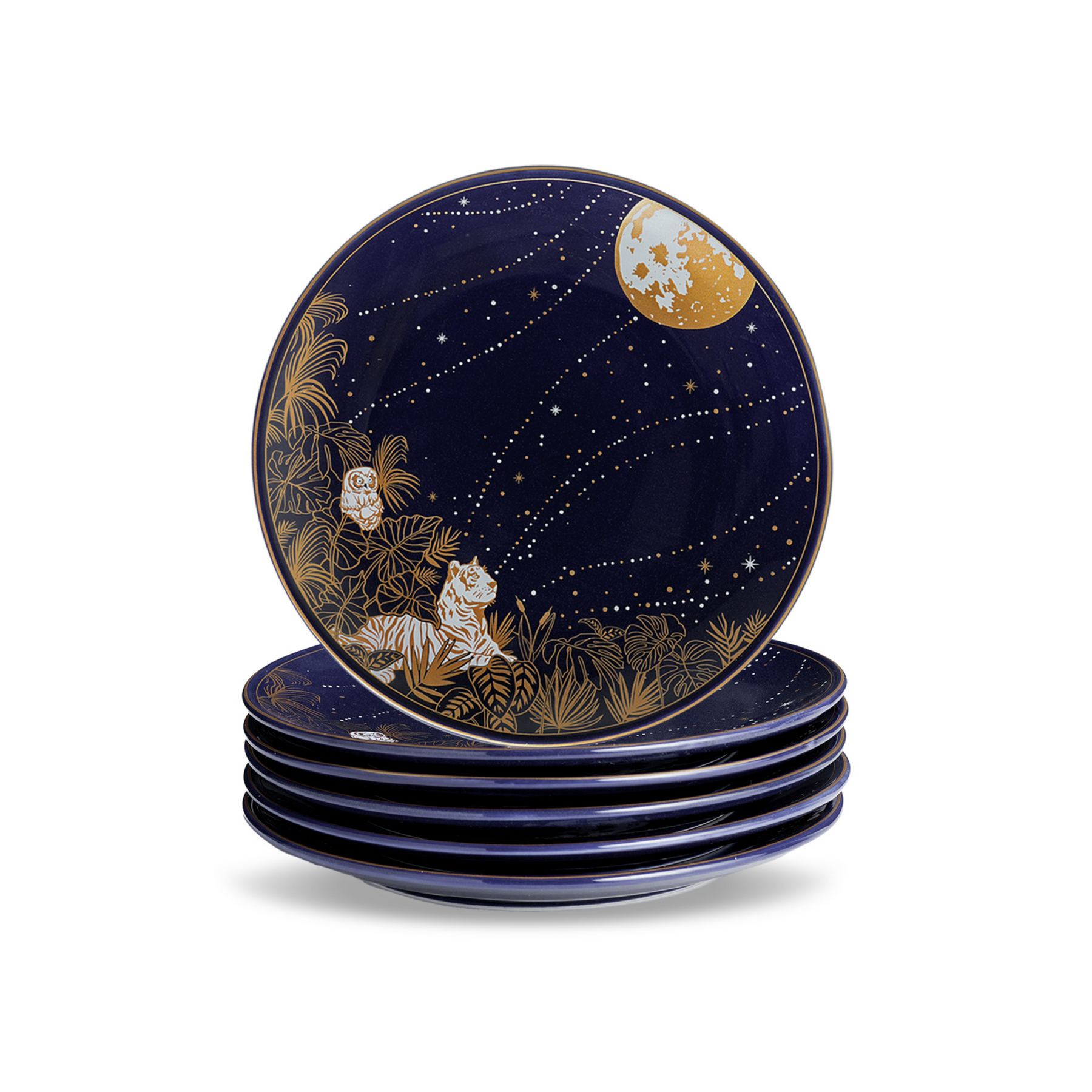 Quarter Plates Set of 6 – Golden Night
