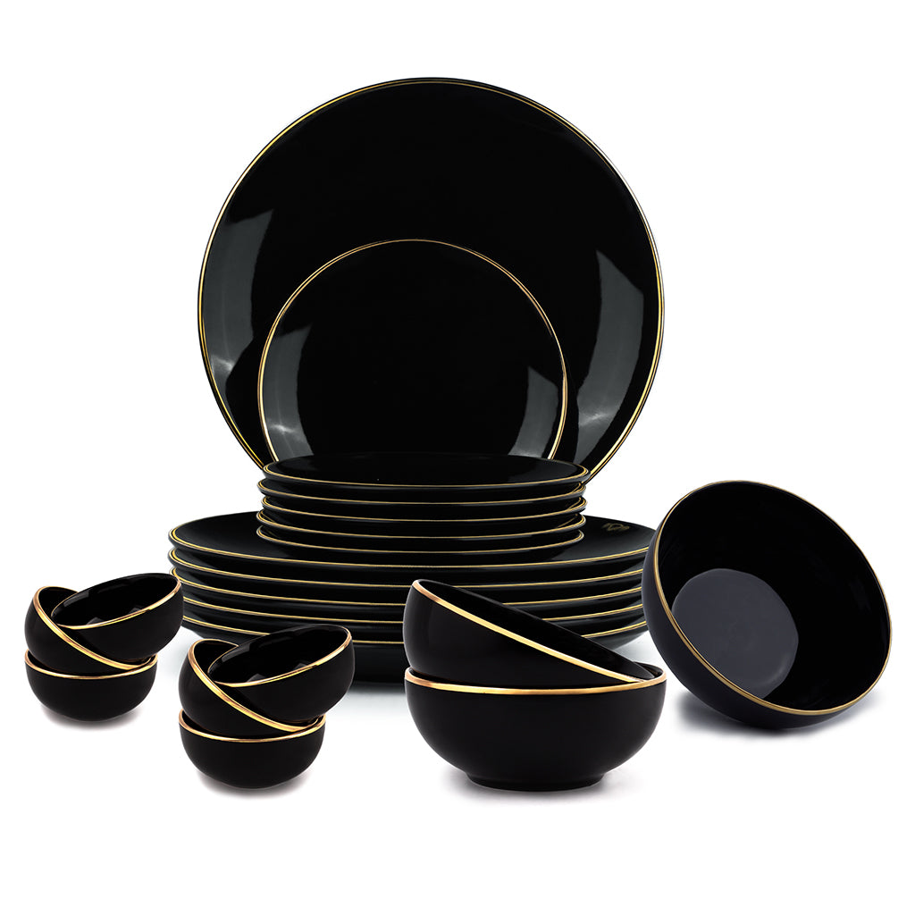 Black Gold Porcelain Dinner Set