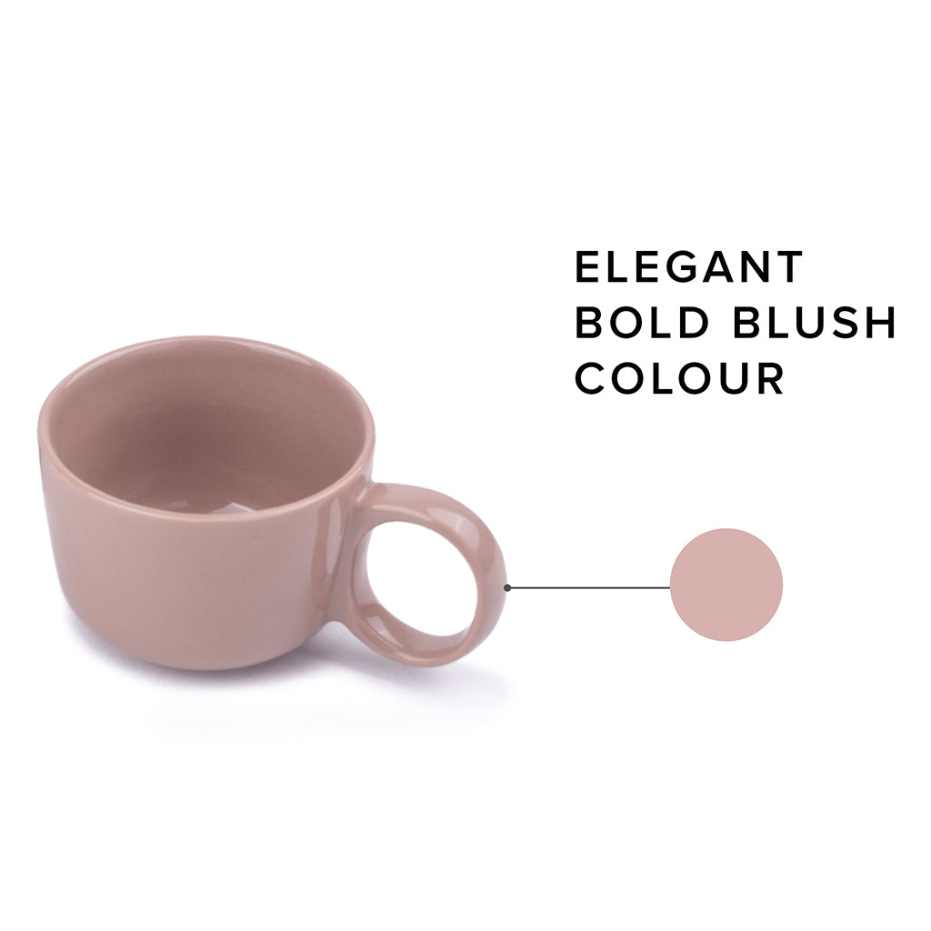 coffee mugs set of 6 Bold Blush