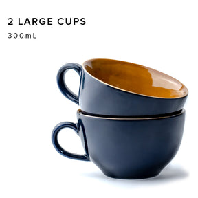 Blue Coffee Cup Coffee Mug Set of 2