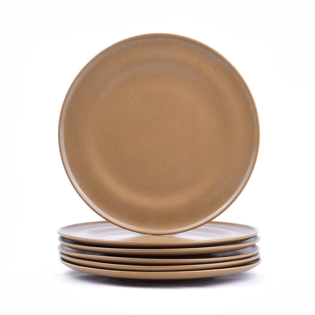 Russet Brown Porcelain Dinner Plates