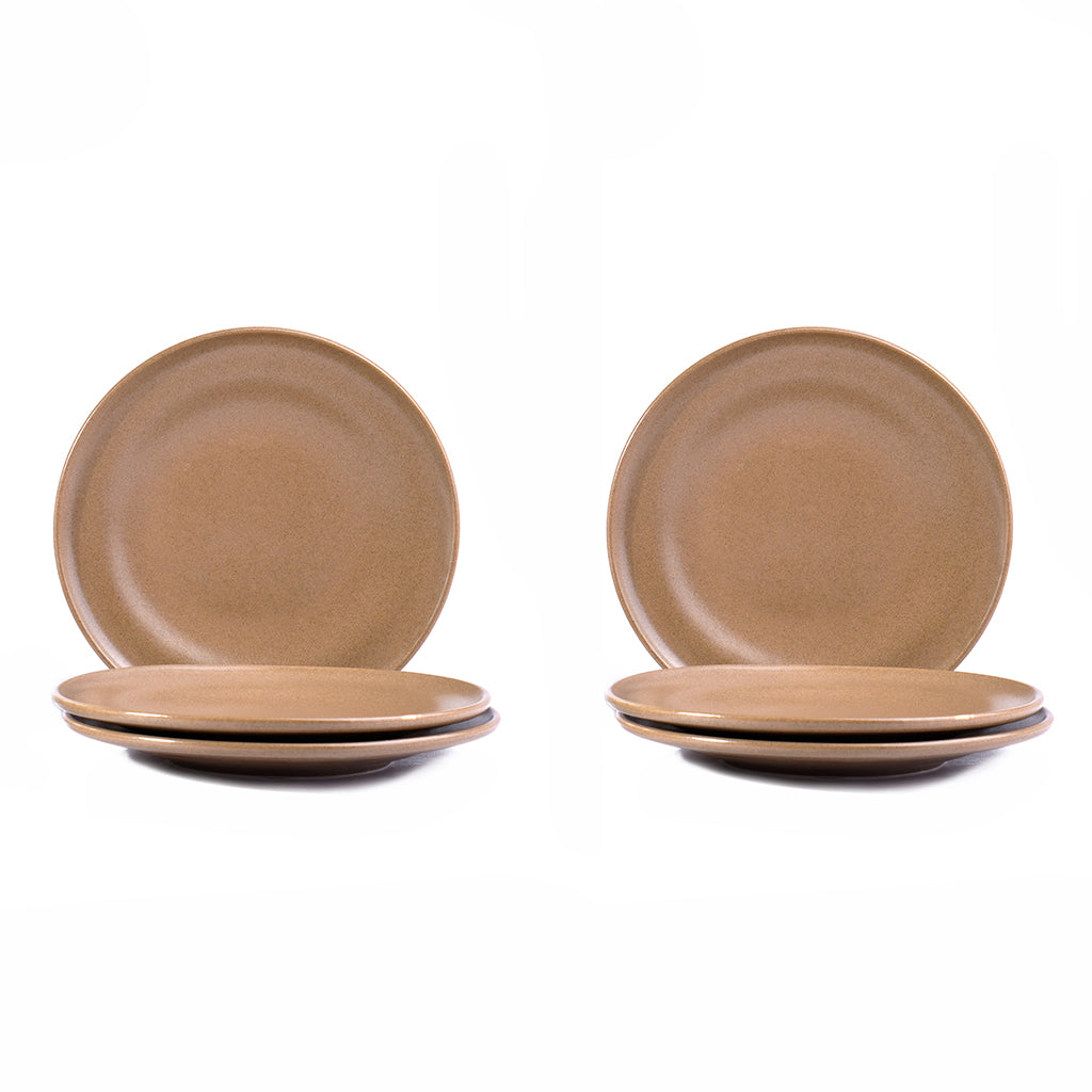 Brown Porcelain Quarter Plates