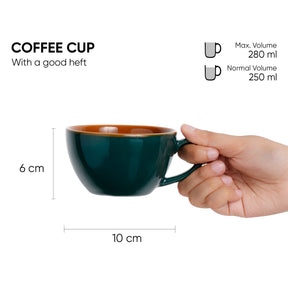 Ceramic Cappuccino Cup & Saucer – 250 ML