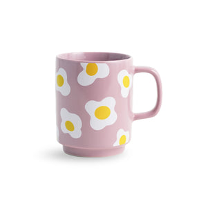 Ceramic Mug, 1 Pc, Egg, 300ml | Glossy Finish | Ceramic Coffee Cup | Porcelain | Microwave Safe | Rise Collection