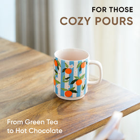 Tangerine Bloom Ceramic Mug – Rise Collection