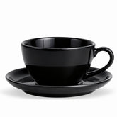 Black Ceramic Cappuccino Cup & Saucer – 250 ML