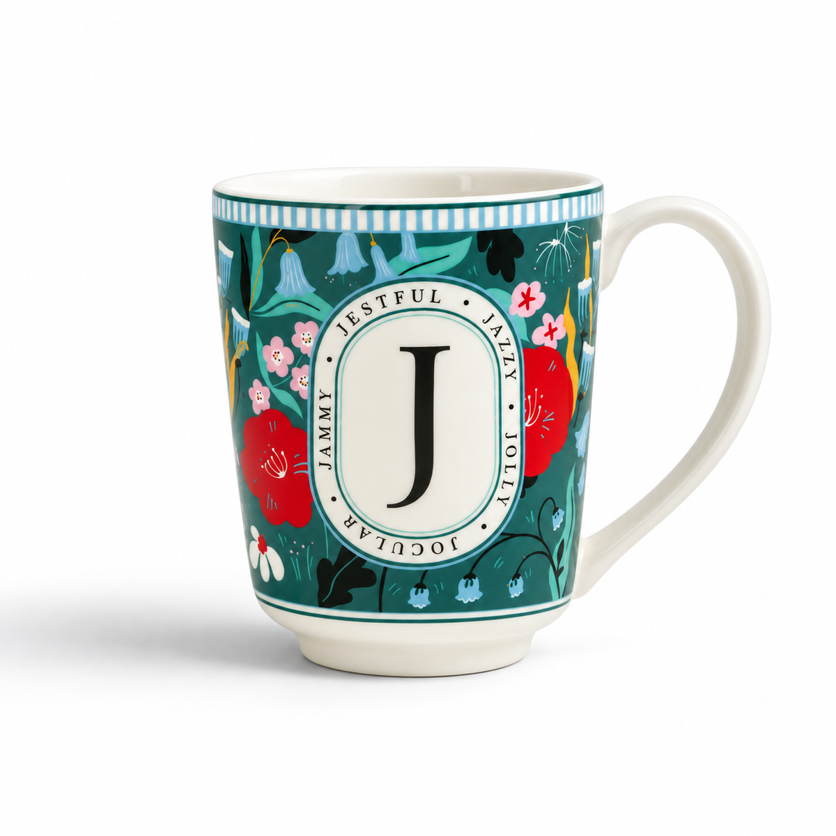 J Ceramic Coffee Mug – 300 ML | Alphabet Collection