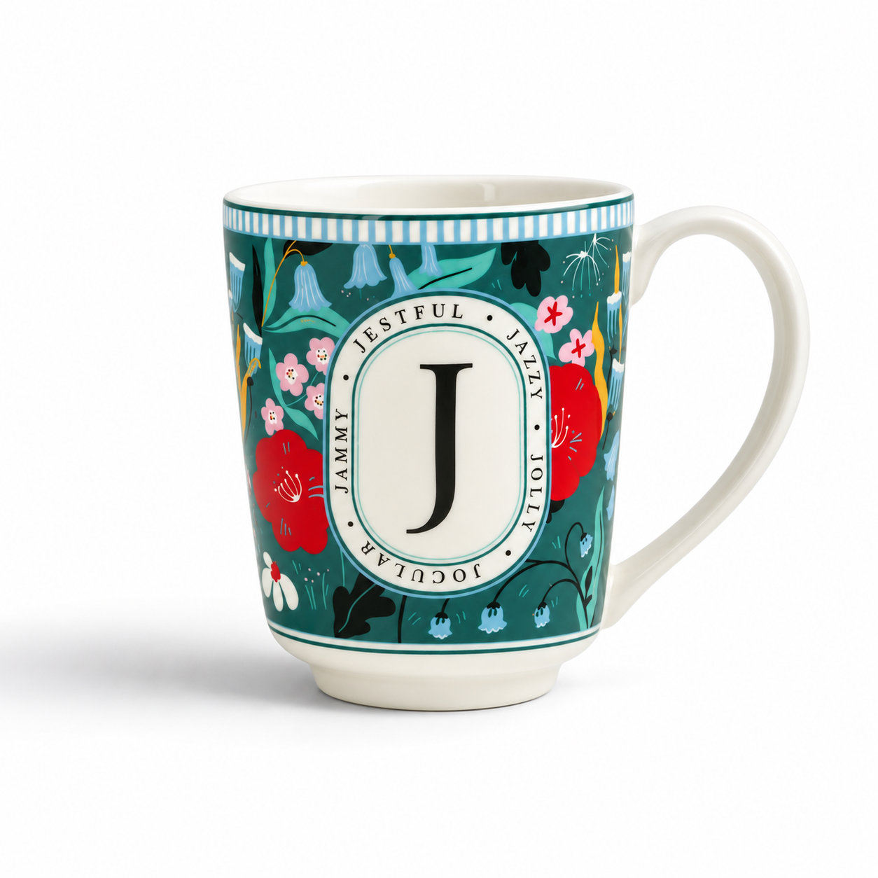 J Ceramic Coffee Mug – 300 ML | Alphabet Collection