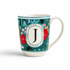 J Ceramic Coffee Mug – 300 ML | Alphabet Collection