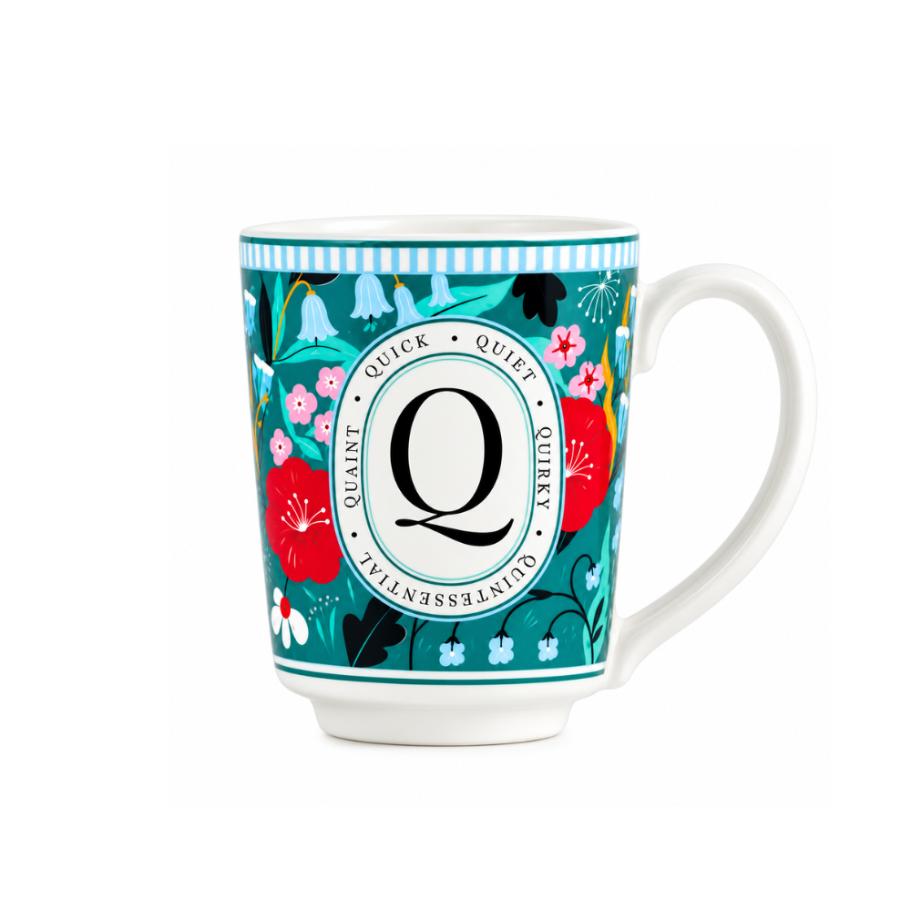 Q Ceramic Coffee Mug – 300 ML | Alphabet Collection