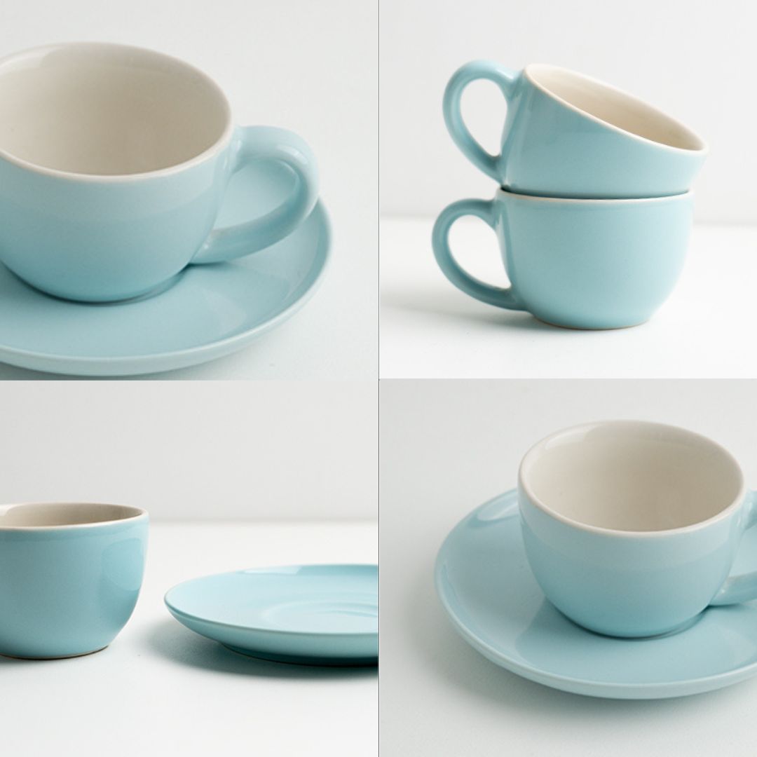 Ceramic Espresso Cup  Saucer Set | Set of 2 | 100ml