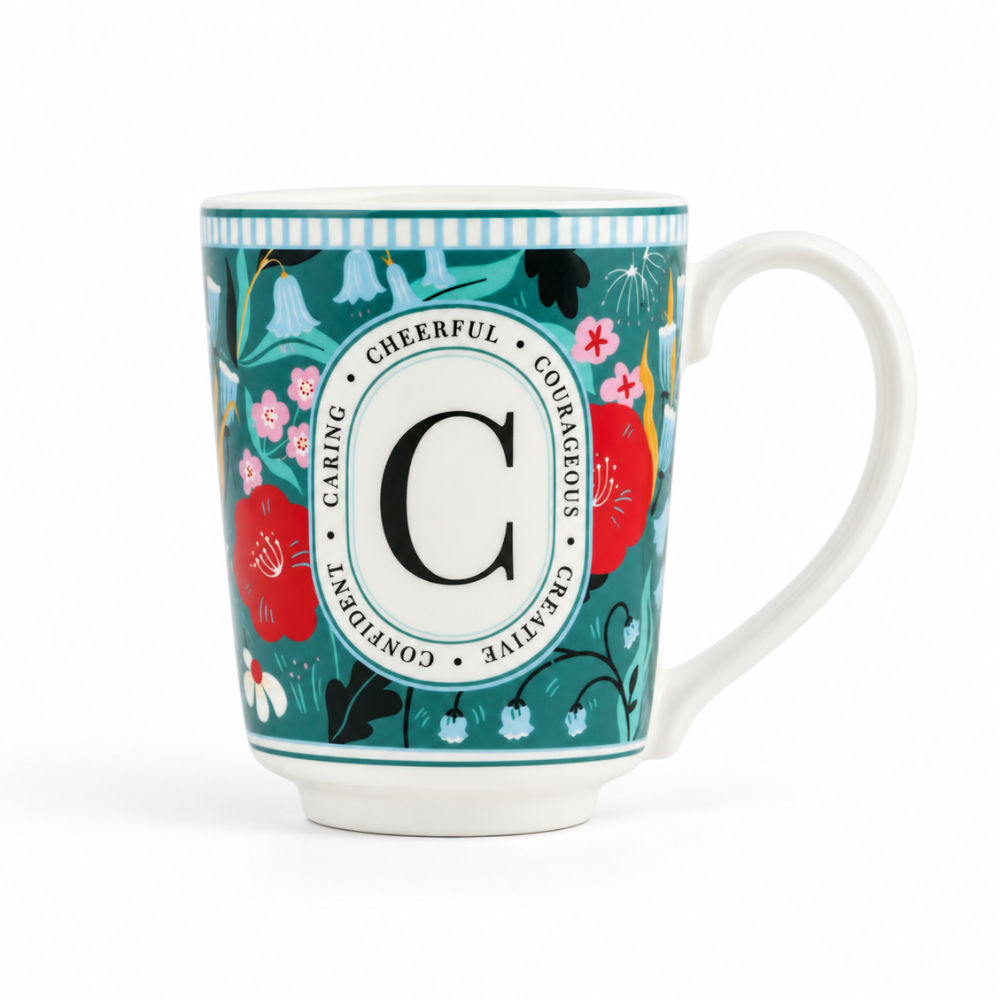 C Ceramic Coffee Mug | 300 ML | Alphabet Collection