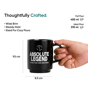 Ceramic Mug 300ml | Absolute Legend Coffee Cup | Glossy Finish