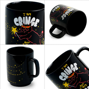 Ceramic Mug – Cringe Cat | 300ml | Glossy Finish | Rise Collection