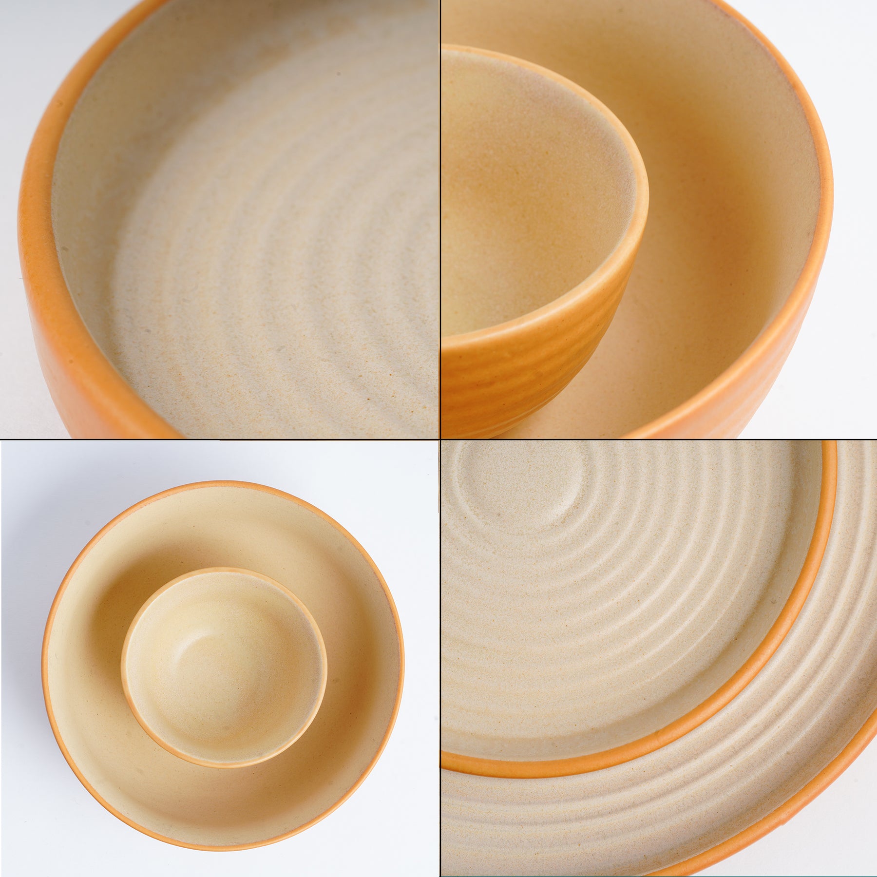 Ceramic Modern Dinner Set, 21 Pcs, Klay White | Porcelain | Matte Finish | Japandi Dinner Set