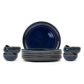 Ceramic Dinner Set | Flow Collection | 12 Pieces | Blue