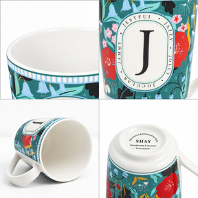 J Ceramic Coffee Mug – 300 ML | Alphabet Collection