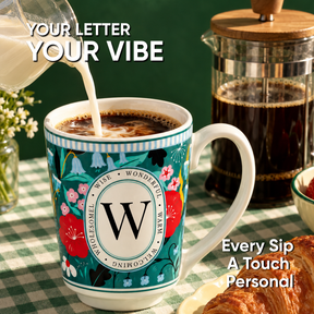 W Ceramic Coffee Mug – 300 ML | Alphabet Collection