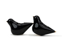Ceramic Dove Tea Light Holder Set of 2, Decor Collection Black