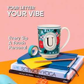 U Ceramic Coffee Mug – 300 ML | Alphabet Collection