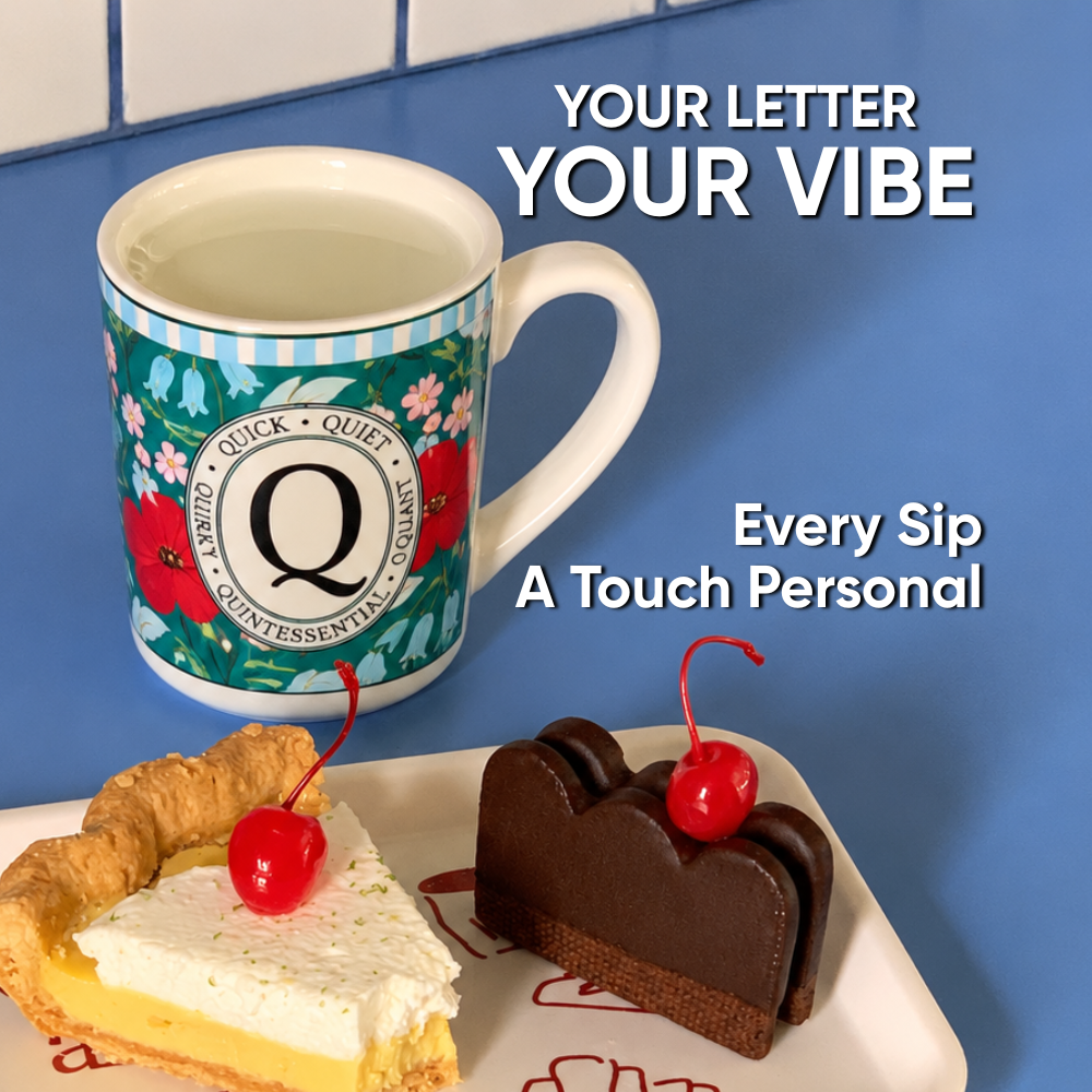 Q Ceramic Coffee Mug – 300 ML | Alphabet Collection