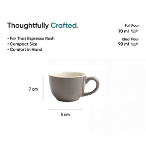 Ceramic Espresso Cup  Saucer Set | Set of 2 | 100ml