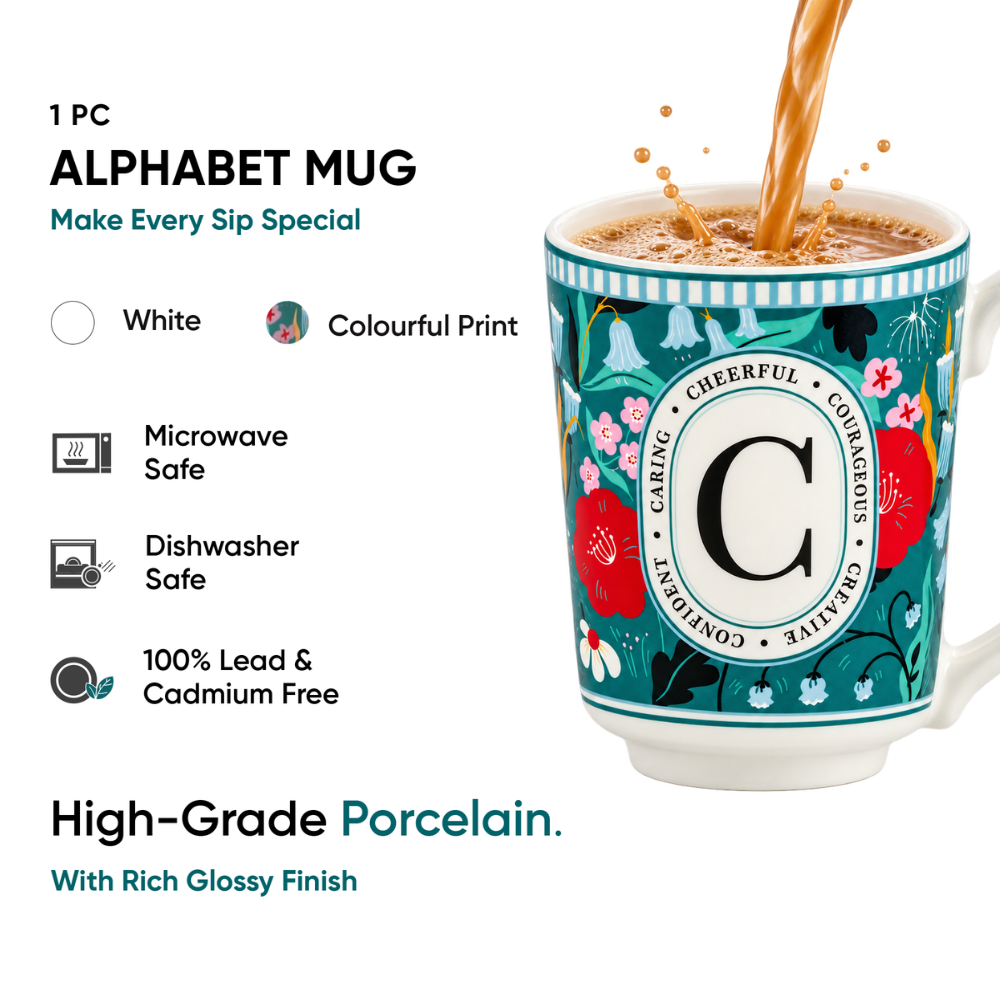 C Ceramic Coffee Mug | 300 ML | Alphabet Collection