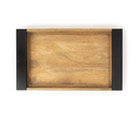 Large Wooden Serving Tray | Natural Wood Tray for Elegant Serving Natural
