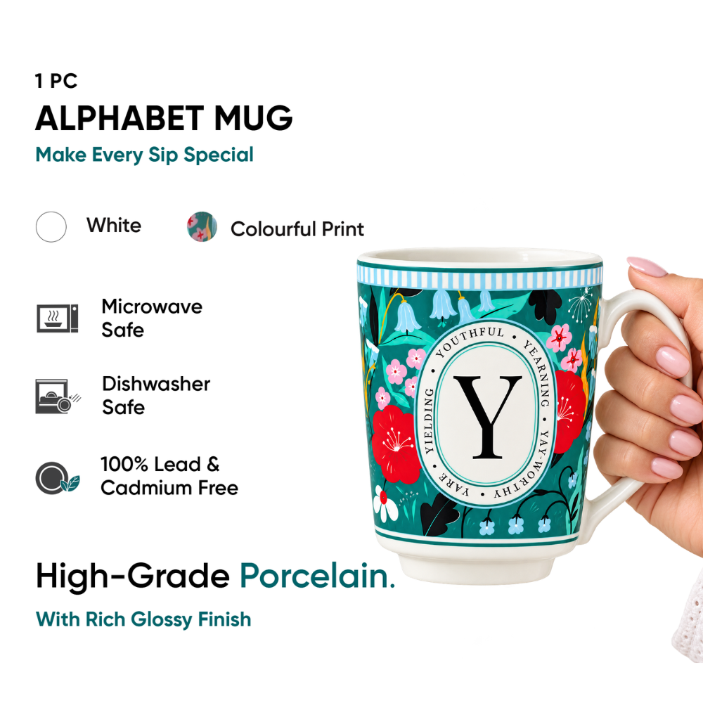 Y Ceramic Coffee Mug – 300 ML | Alphabet Collection