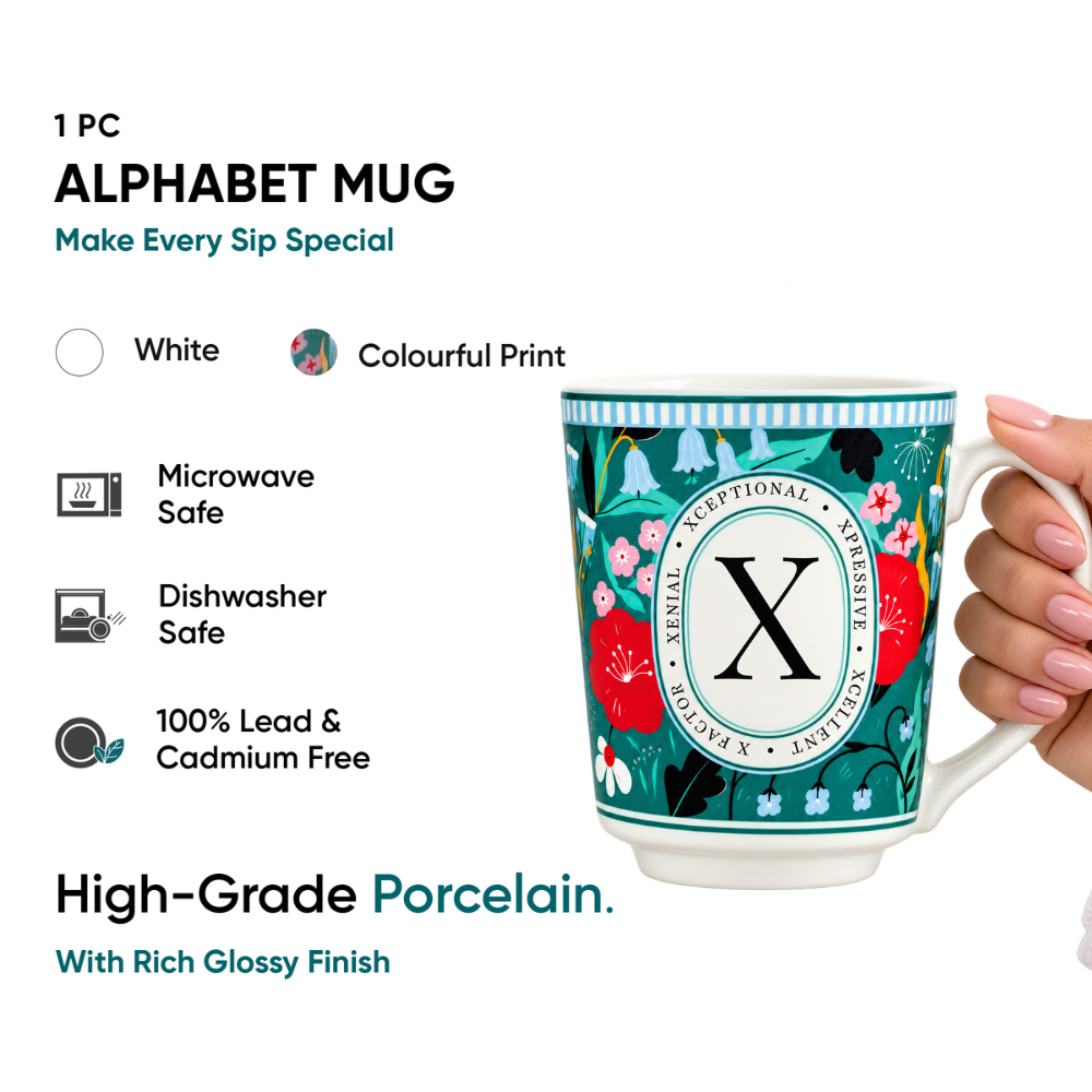 X Ceramic Coffee Mug – 300 ML | Alphabet Collection