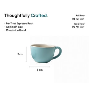 Ceramic Espresso Cup  Saucer Set | Set of 2 | 100ml